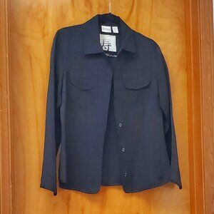 Chico's Silk & Linen Asian Shirt/Jacket - Chico's Size 0 (4-6 in regular size)
